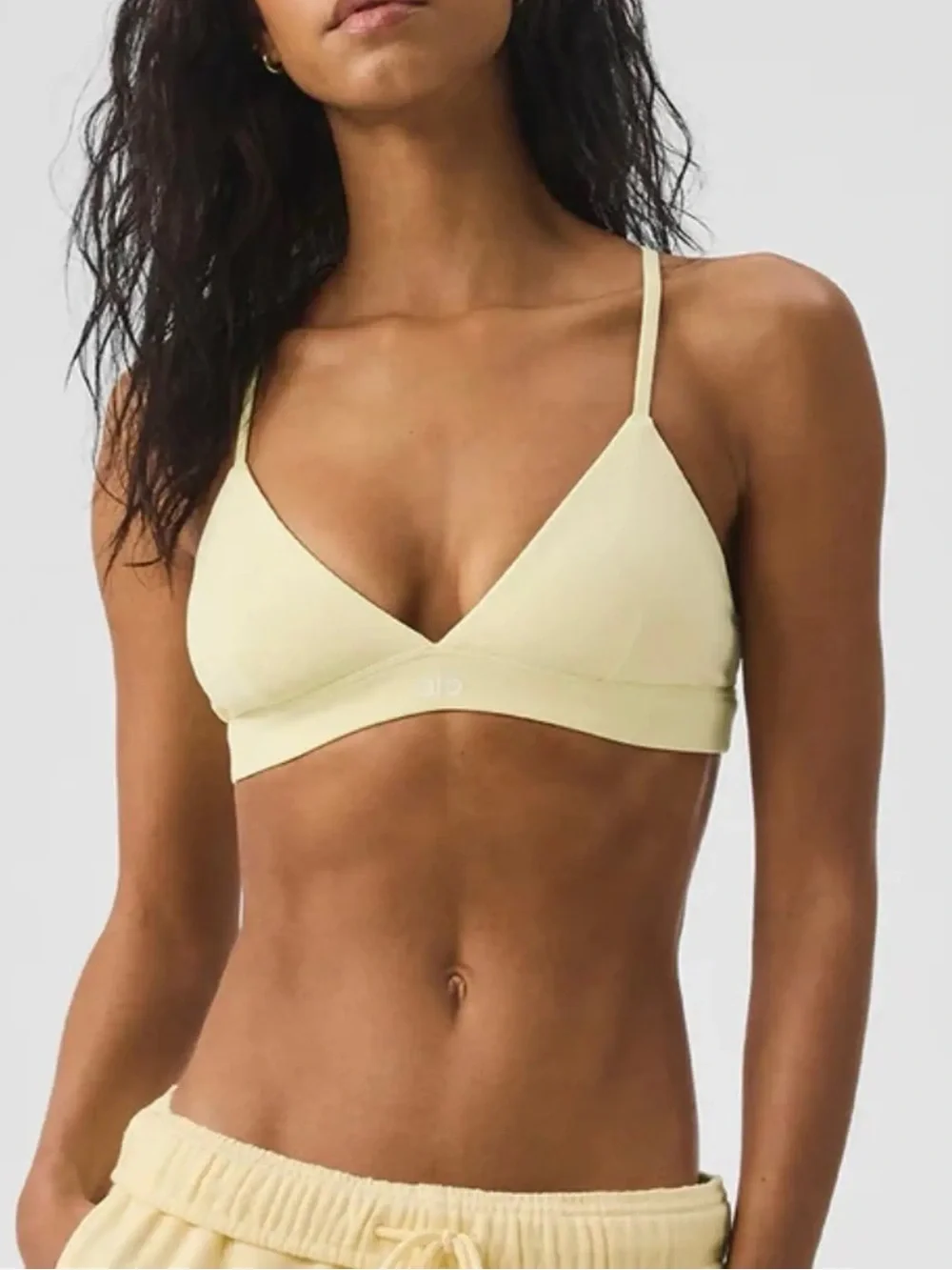 Alo Yoga Splendor Bra in Lemon Ice